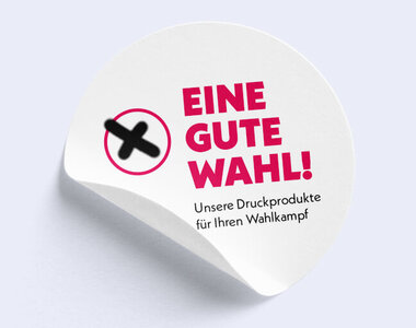 Wahlwerbung Sticker drucken