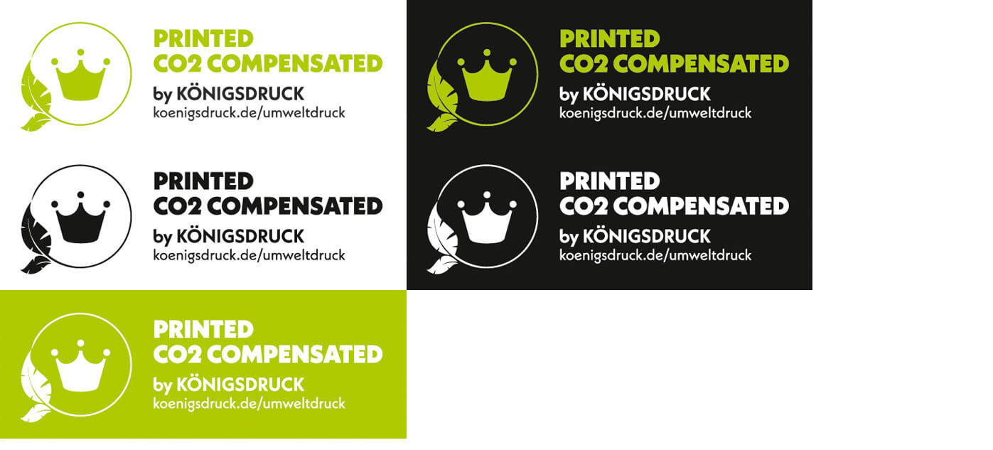 Königsdruck Label klimakompensiert drucken